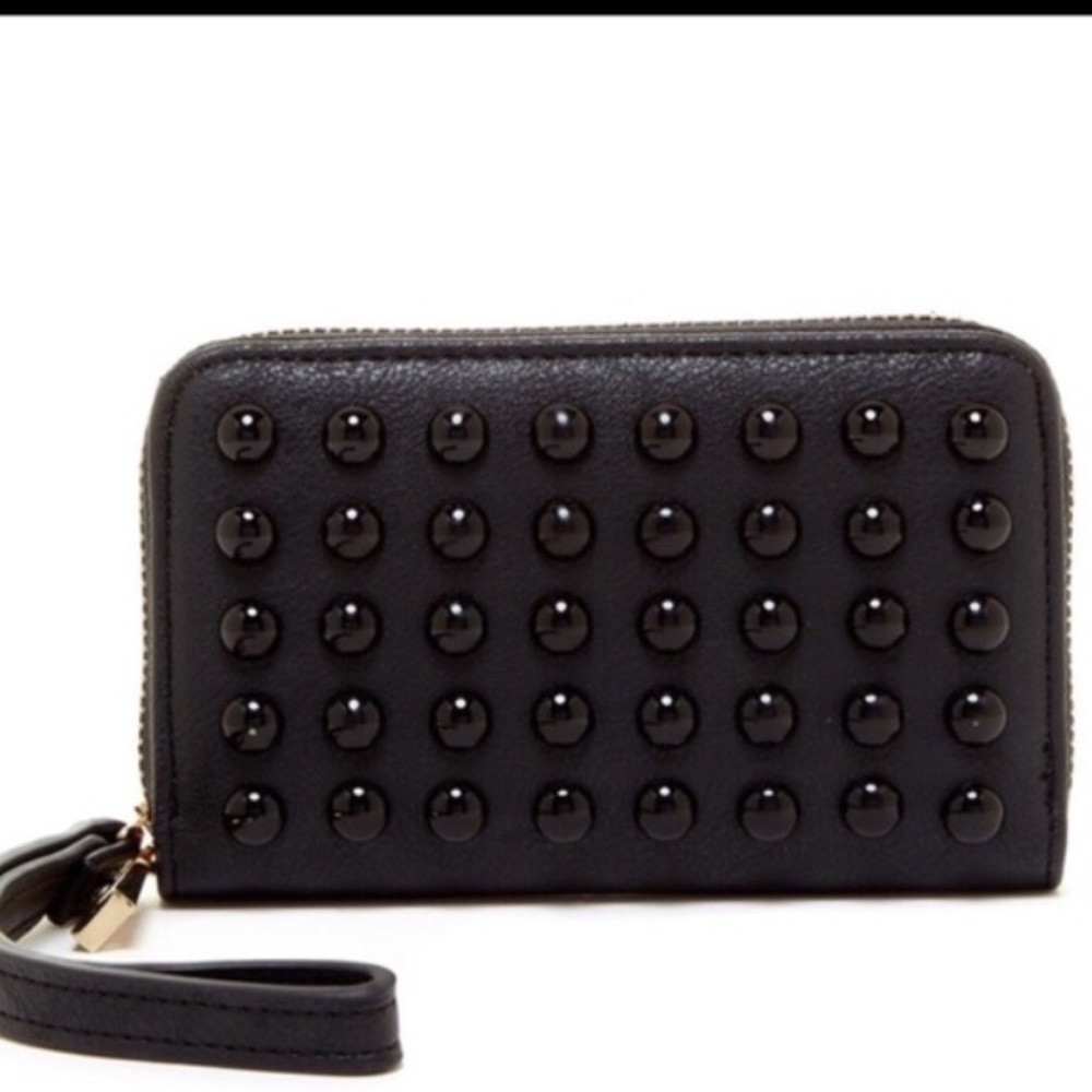Black Studded Wallet/Wristlet - Picture 2 of 2